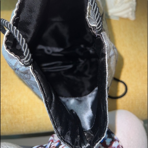 Soft silky (inside) and out. Grey and black bag - Picture 13 of 13